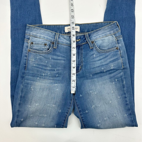 Hammer Jeans Women’s Light Wash Skinny Jeans – Subtle Distressed Pattern Size 7 - Picture 7 of 13